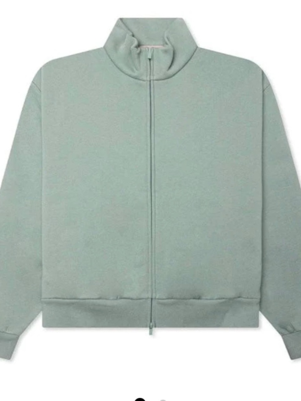 Men's Essentials Sage Green Zip-up Sweater